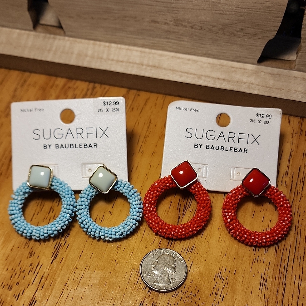 ❤️Sugarfix Beaded Hoop Earrings Set, By BAUBLEBAR